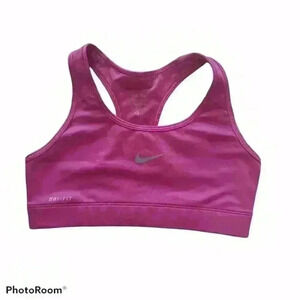 Nike Dri-Fit Womens Fuchsia Sports Bra Size S
